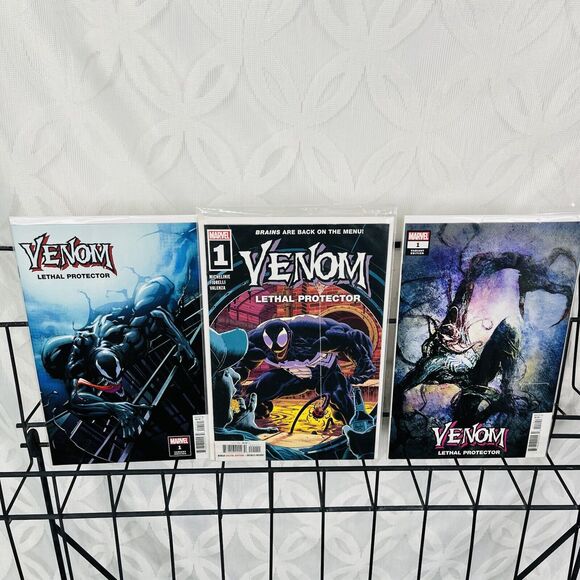 Venom Lethal Protector 1 & Sienkiewicz, Francesco Manna Variants Lot Marvel 2022 - Picture 1 of 4